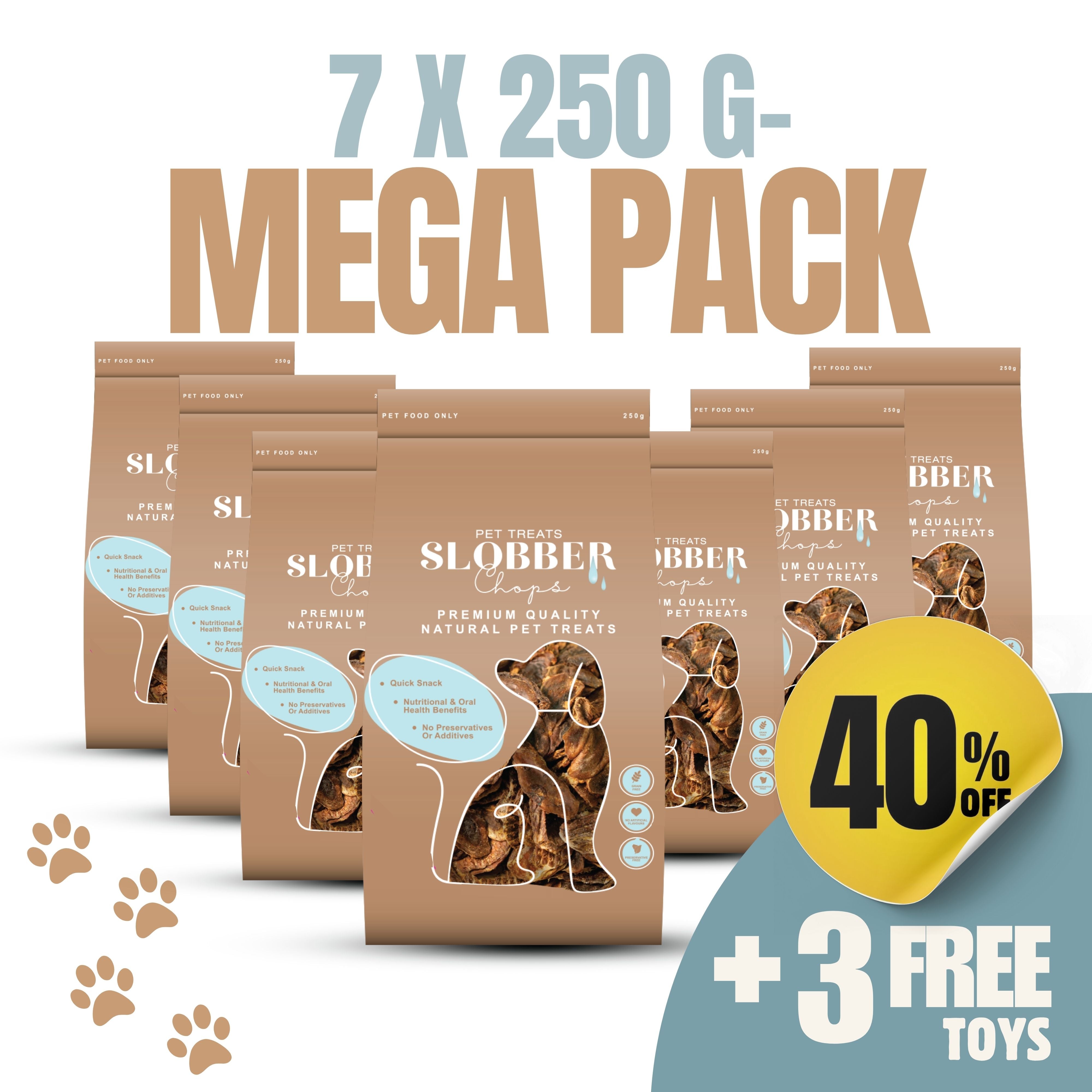 7 x 250g - Mega Kangaroo Dog Treats Pack